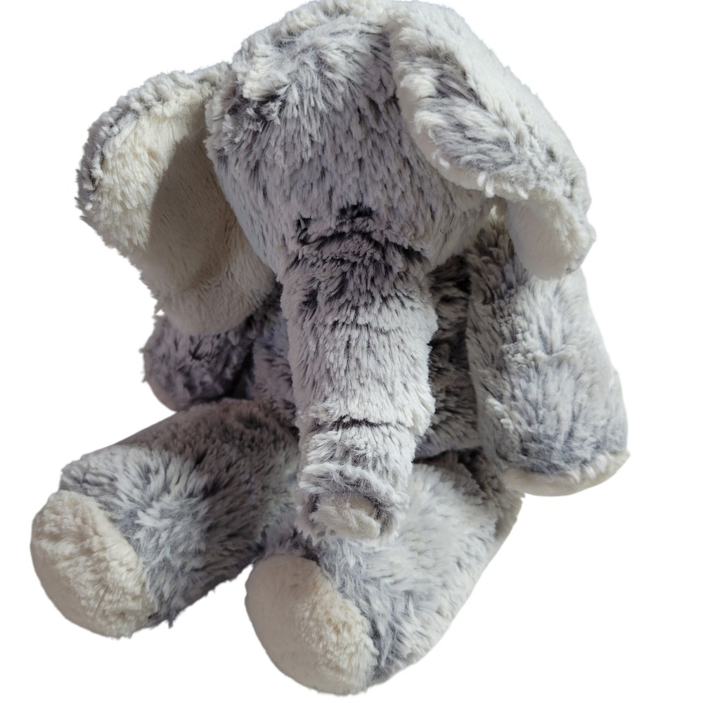 Mary Meyer Putty Elephant Grey White Soft Etched Plush Stuffed Animal Toy
